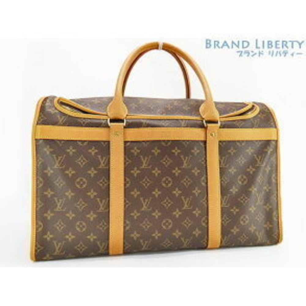 Louis Vuitton Monogram Sacchan Dog Carrier Pet Bag Black